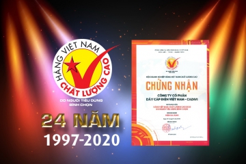 CADIVI PRODUCTS HAS CERTIFIED THE 24th HIGH QUALITY VIETNAMESE PRODUCTS