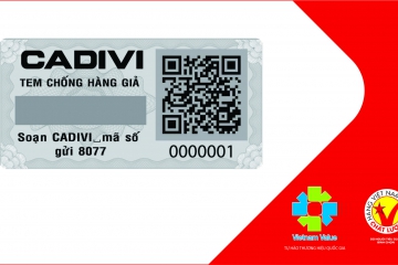 Tem chống hàng giả trên sản phẩm dây dân dụng CADIVI chính hãng