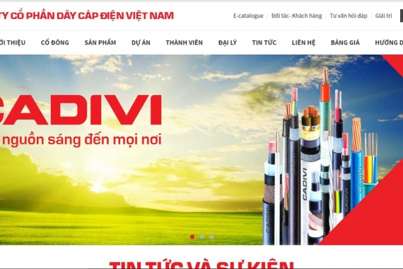 Chính thức vận hành giao diện mới của web site CADIVI